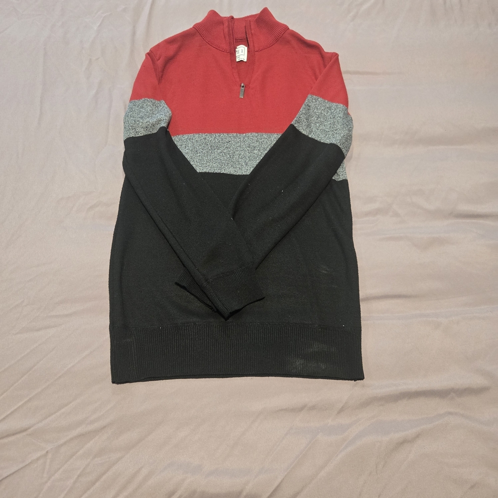 Izod Kids Colorblock Sweater - Red, Gray, Black